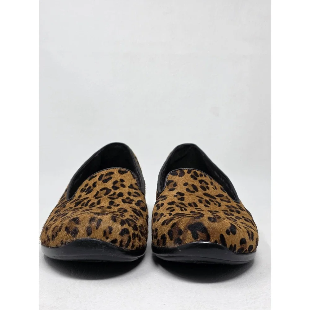 Dansko Olivia Womens EU 39 US 8.5-9 Leopard Print Calf Hair Flats Comfort Shoes